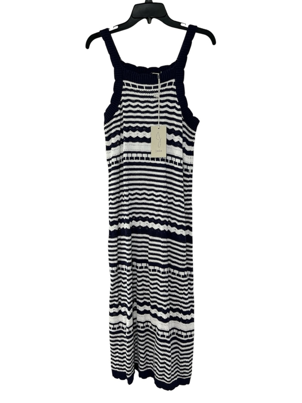Joie Navy and White Striped Knit Dress